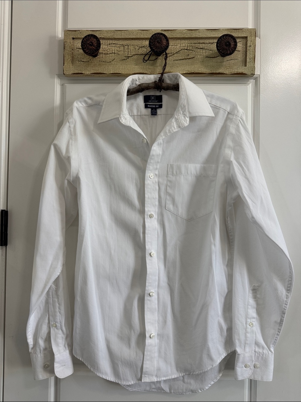 George White Men's Long-Sleeve Button-Up Dress Shirt
